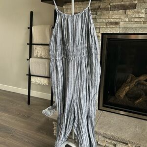 Striped Gray Jumpsuit